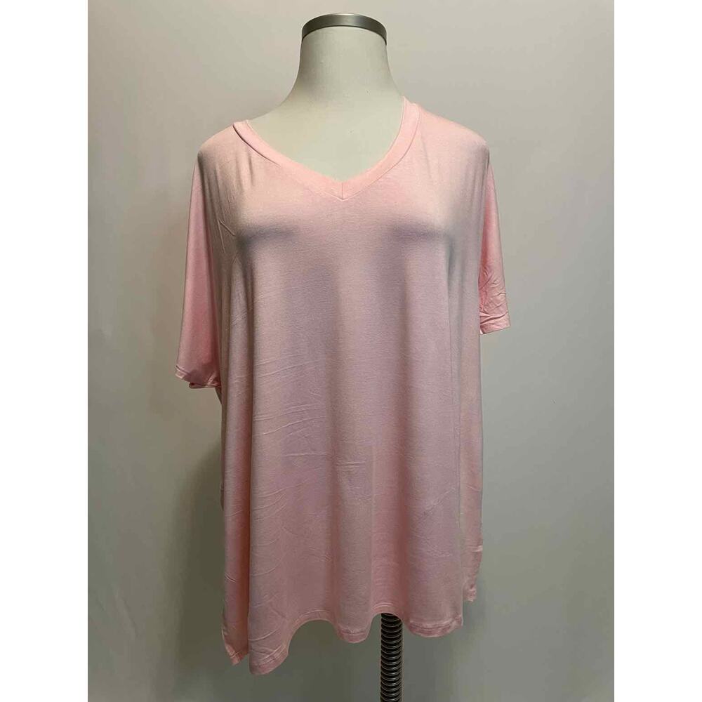 Size 1X Zenana Light Pink Casual Top